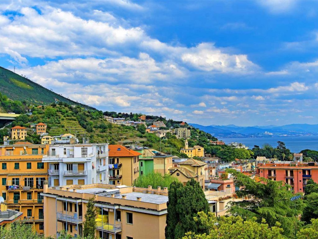 paesaggio case e mare ad Arenzano