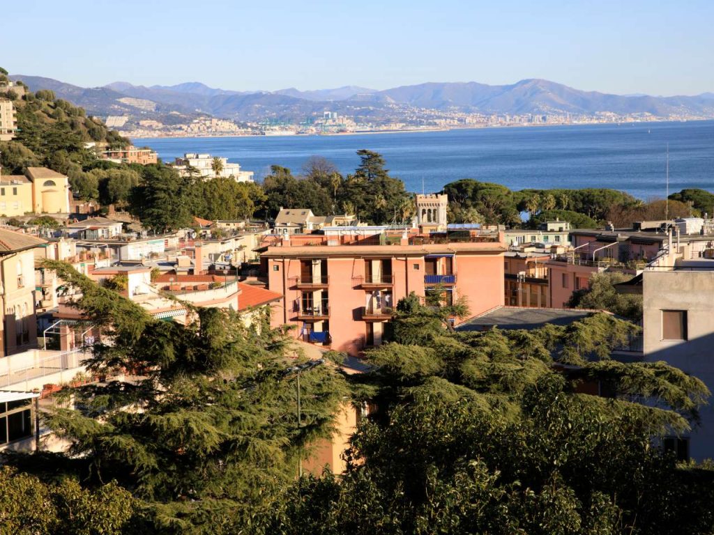 paesaggio di arenzano in liguria